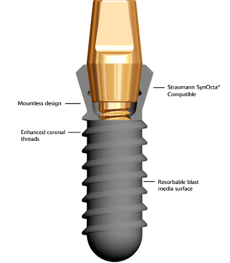 Minh hoạ về Implant một thì của hãng Blue Sky Bio